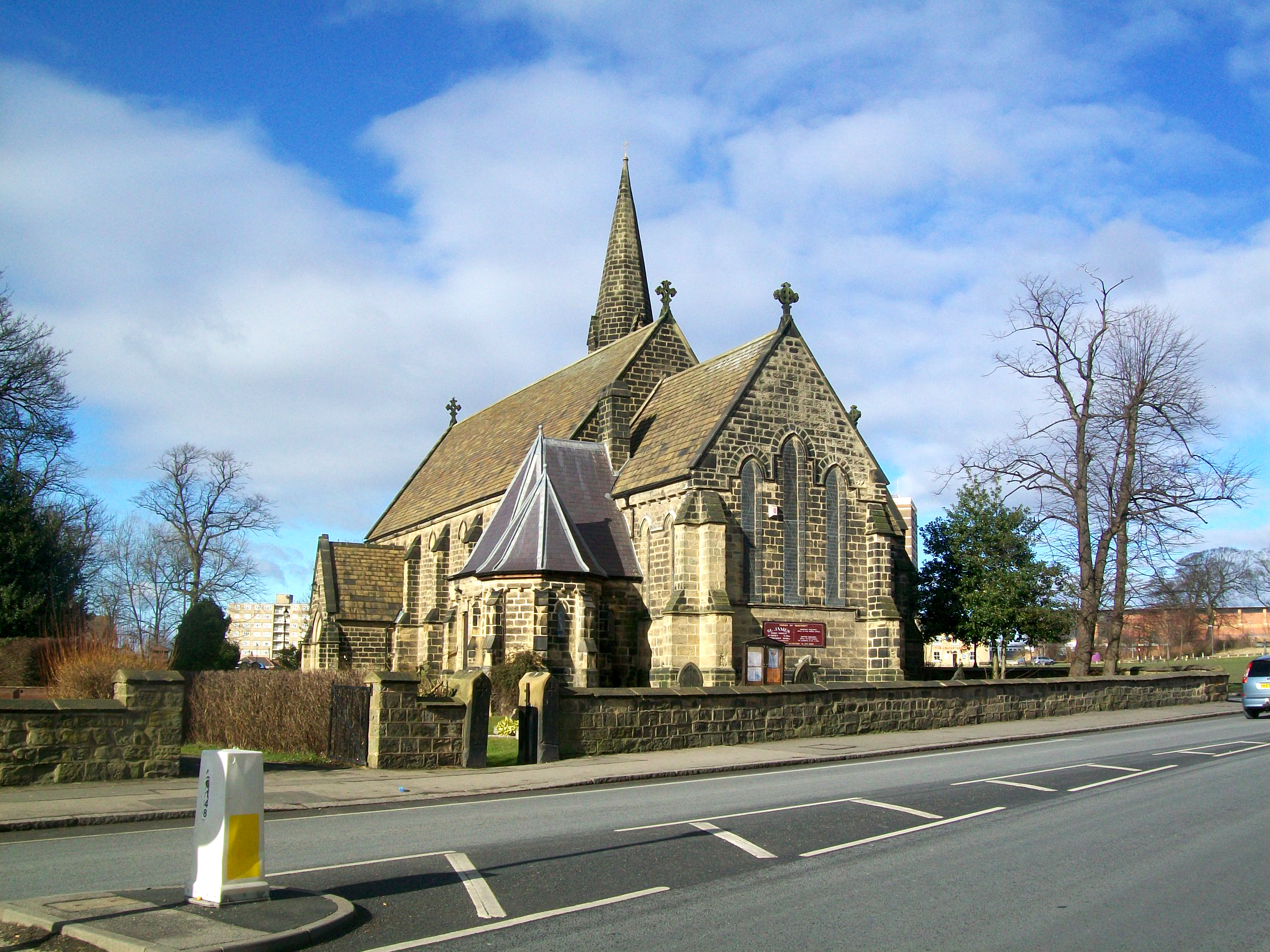 View of Saint James' from York Road